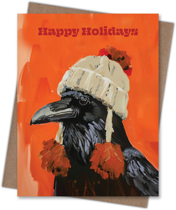 Raven Happy Holidays Card