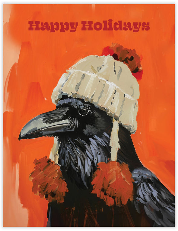 Raven Happy Holidays Card