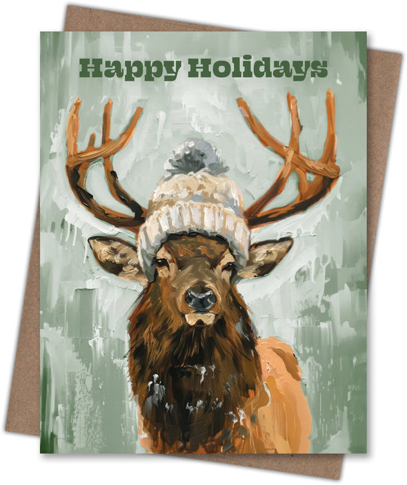 Elk Happy Holidays Card