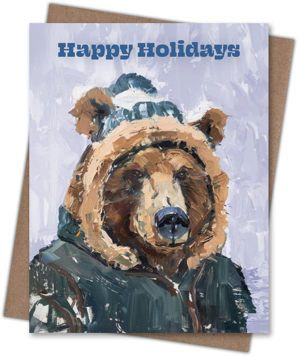 Bear Happy Holidays Card