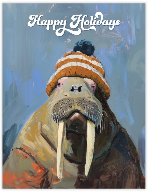 Walrus Happy Holidays Card