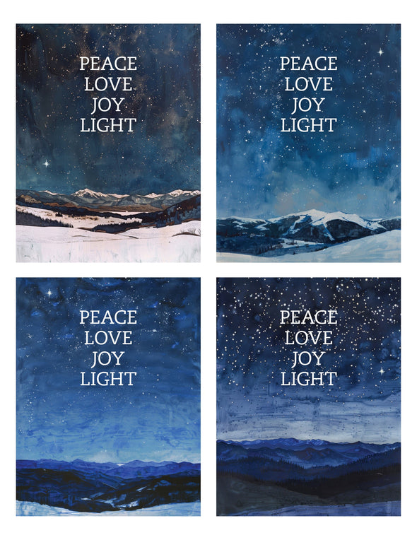 Mountain Starlight Happy Holiday Box Set Notecards