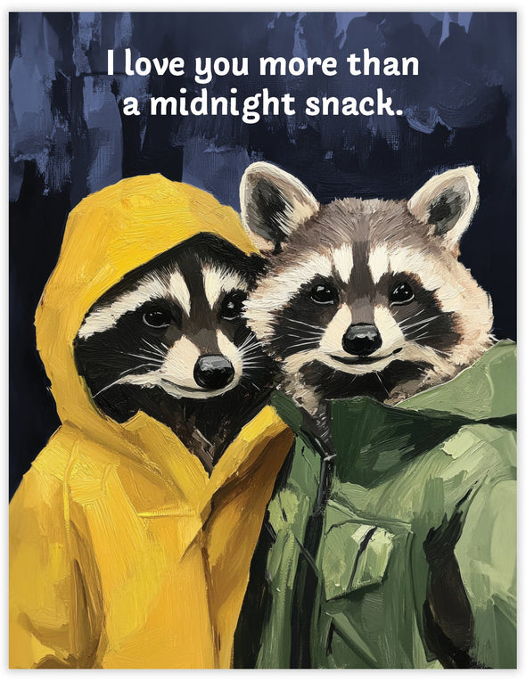 Raccoon Love Card