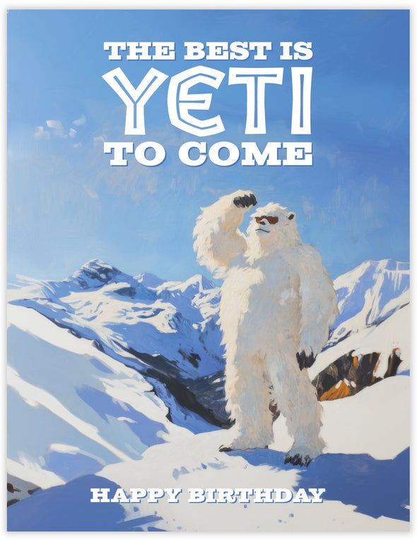 Best Yeti Birthday Card