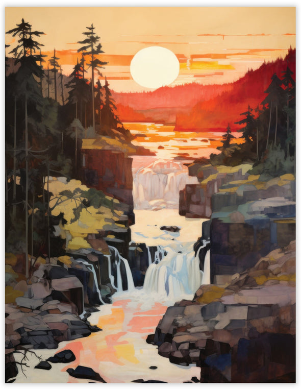 Sunrise Falls Blank Notecard