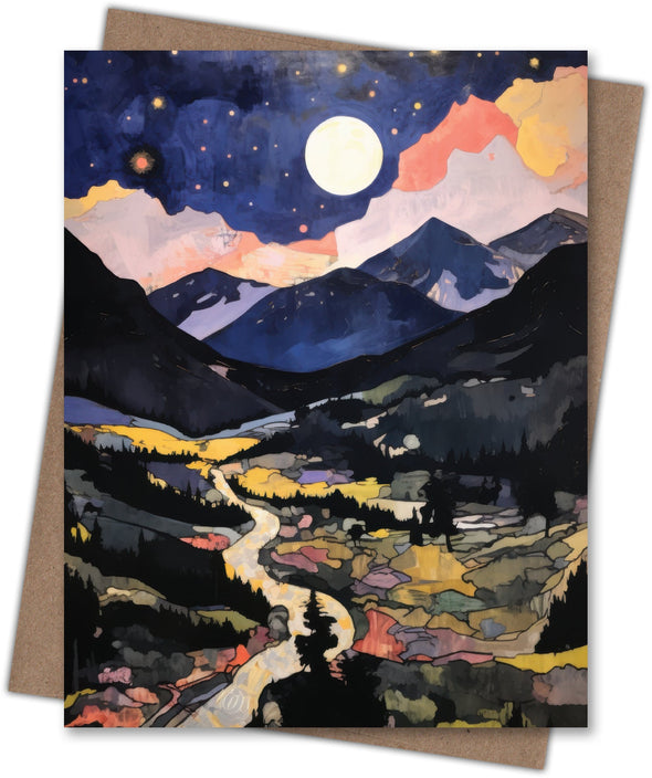 Mountain Dusk Blank Notecard