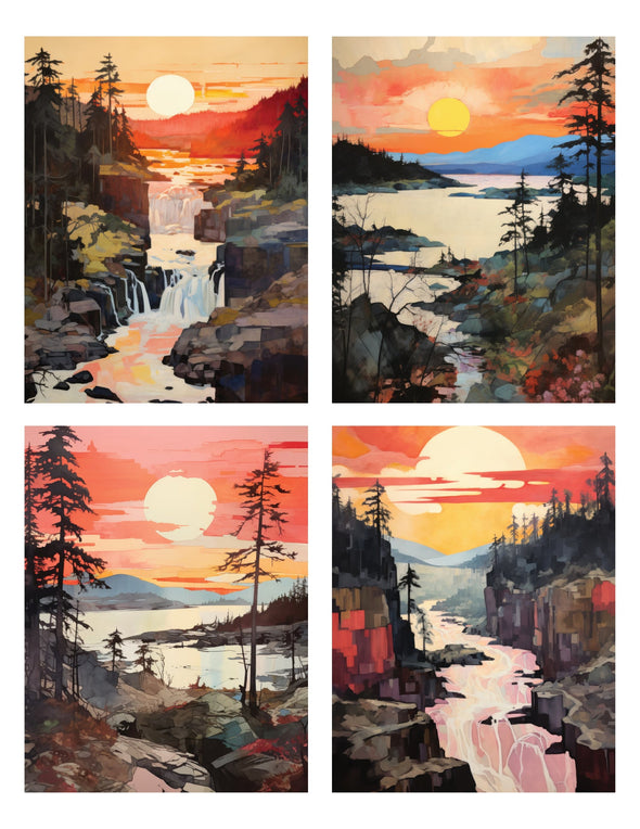 Sunrise Landscapes Box Set Notecards