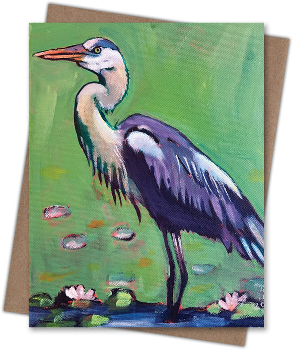 Great Blue Heron Blank Notecard