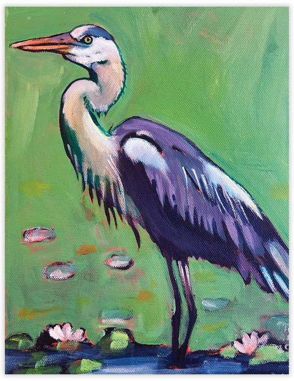 Great Blue Heron Blank Notecard