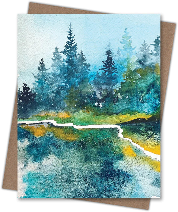 Lakeshore Forest Blank Notecard