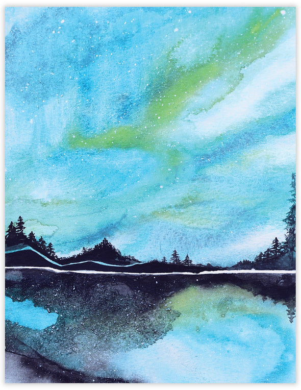 Northern Lights Blank Notecard