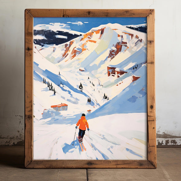 Into the Valley Ski Art Print