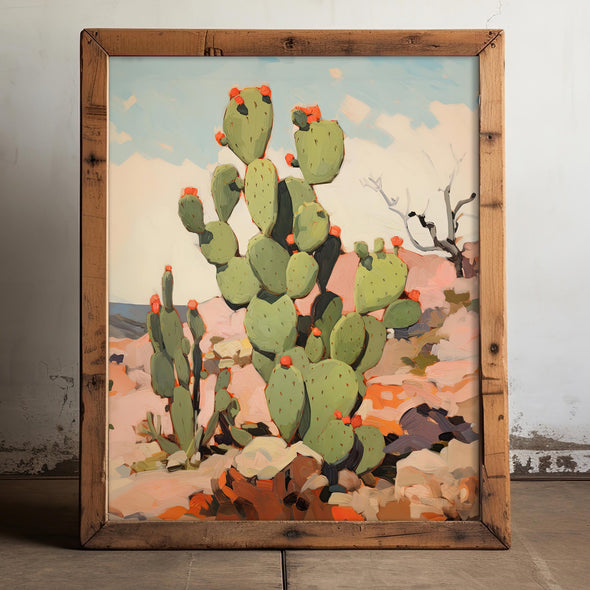 Prickly Pear Cactus Art Print