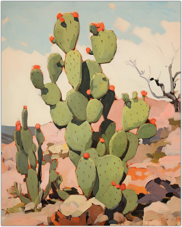 Prickly Pear Cactus Art Print