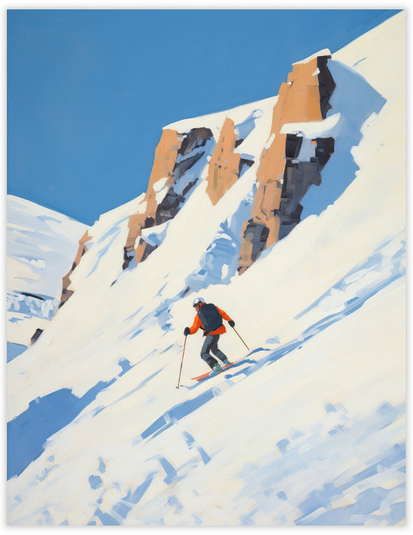 High Line Ski Notecard